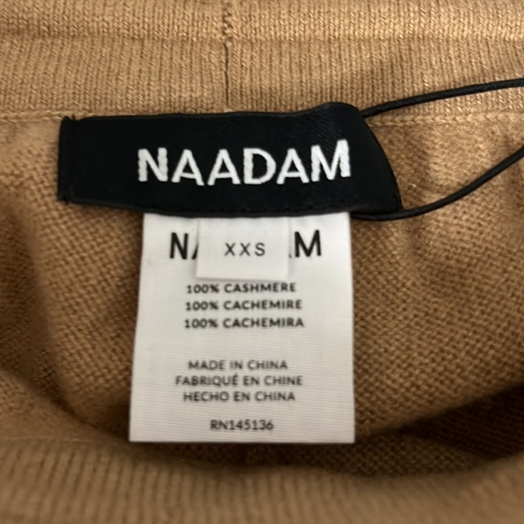 Naadam The Essential Cashmere Sweatpants size XXS in Camel NWT - Picture 9 of 10